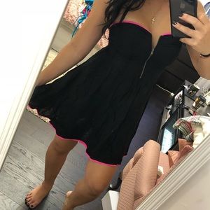 Black mini loose dress